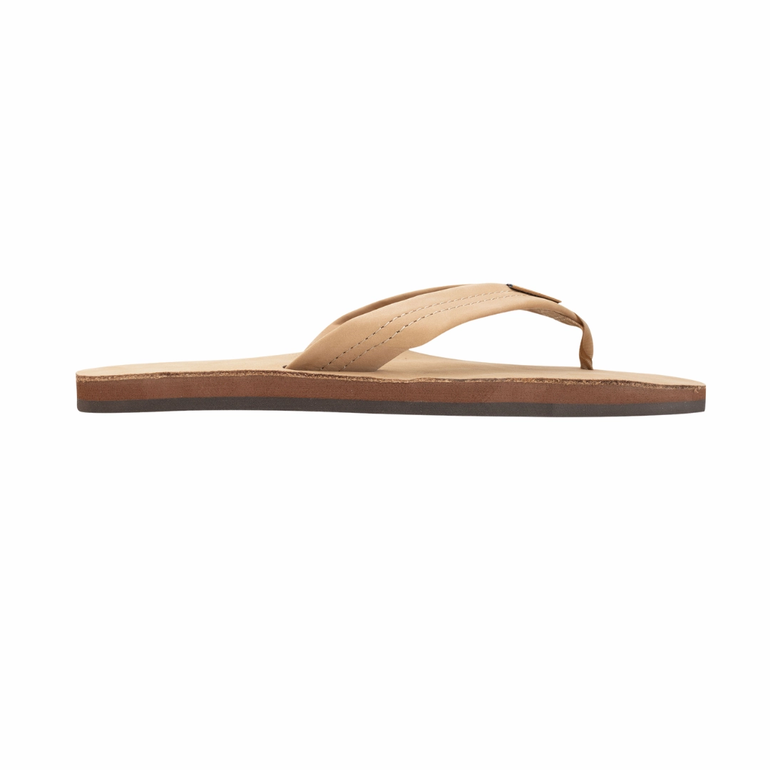 Customizable Fit RAINBOW 301ALTS0M/SRBR SINGLE LAYER PREMIER MN'S (Medium) Sierra Brown Leather Strap Sandals