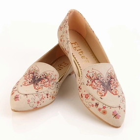 Butterfly Ballerinas Shoes OMR7207 Stone Gray Toe Guard