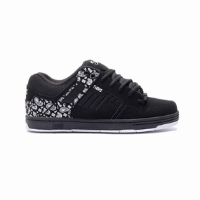 DVS F0000278035 ENDURO 125 MN'S (Medium) Black/White/Printed Leather & Mesh Skate Shoes Outdoor Performance Fit Stylish Step
