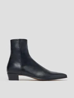 ALEC 30MM ANKLE BOOT IN BLACK CALFSKIN Boots Pointy Toe