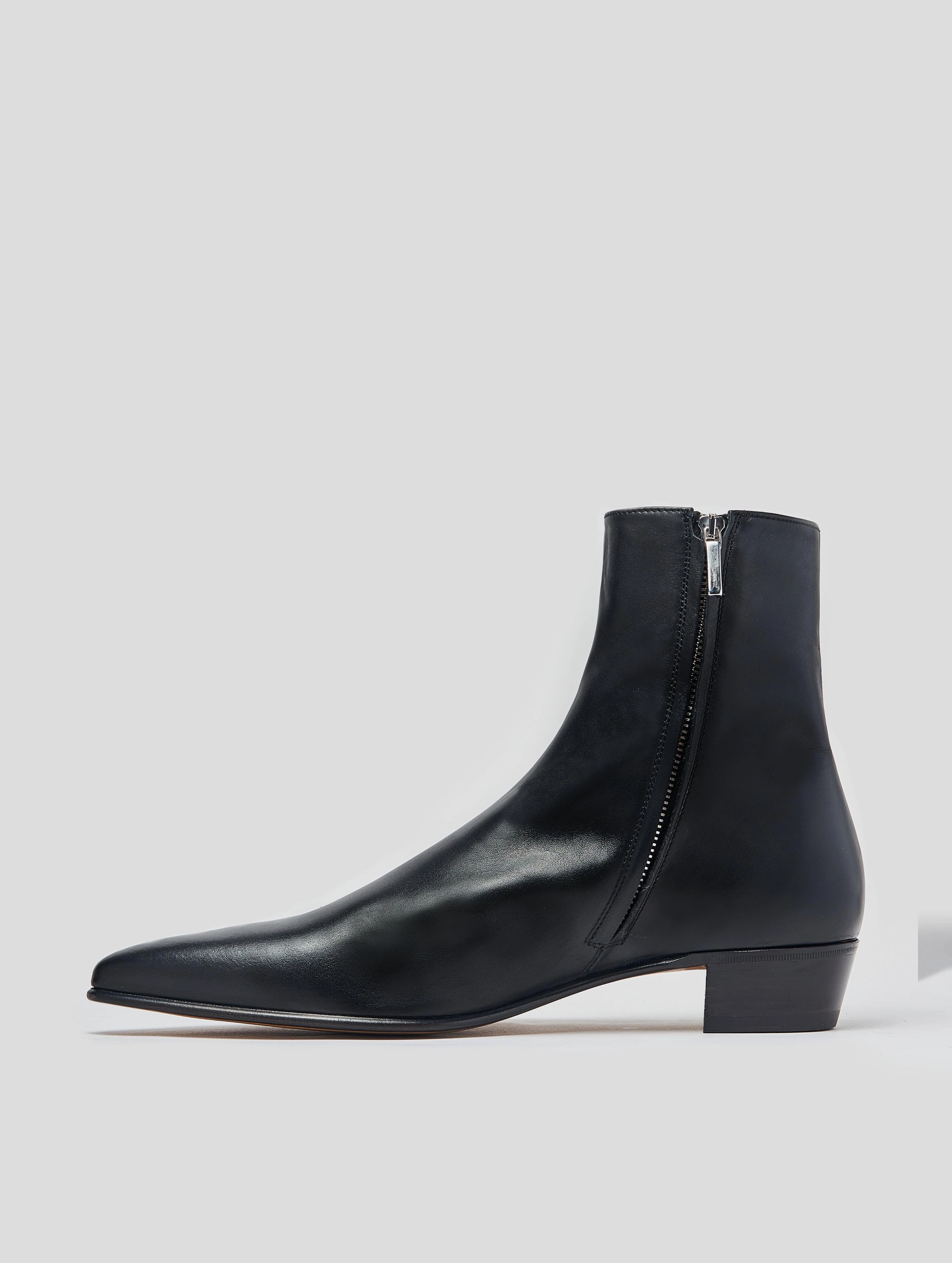 Arctic Winter Boots ALEC 30MM ANKLE BOOT IN BLACK CALFSKIN