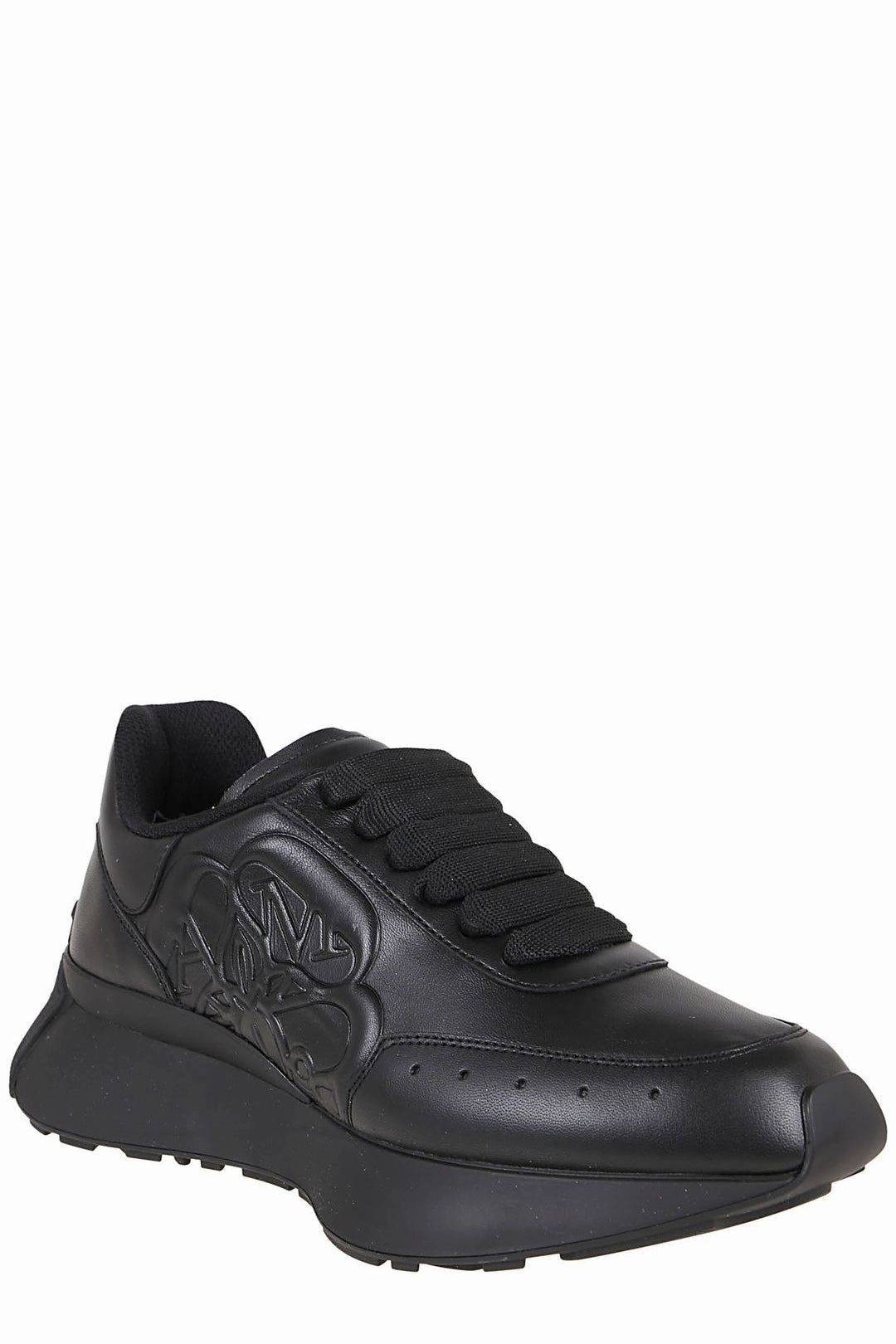 Alexander McQueen Logo Embossed Lace-Up Sneakers Iverson Sneakers