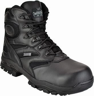 Original Adidas Shoes Thorogood 804-6190 Men's Deuce 6" Waterproof Composite Safety Toe Duty Boots with Side Zip - Black