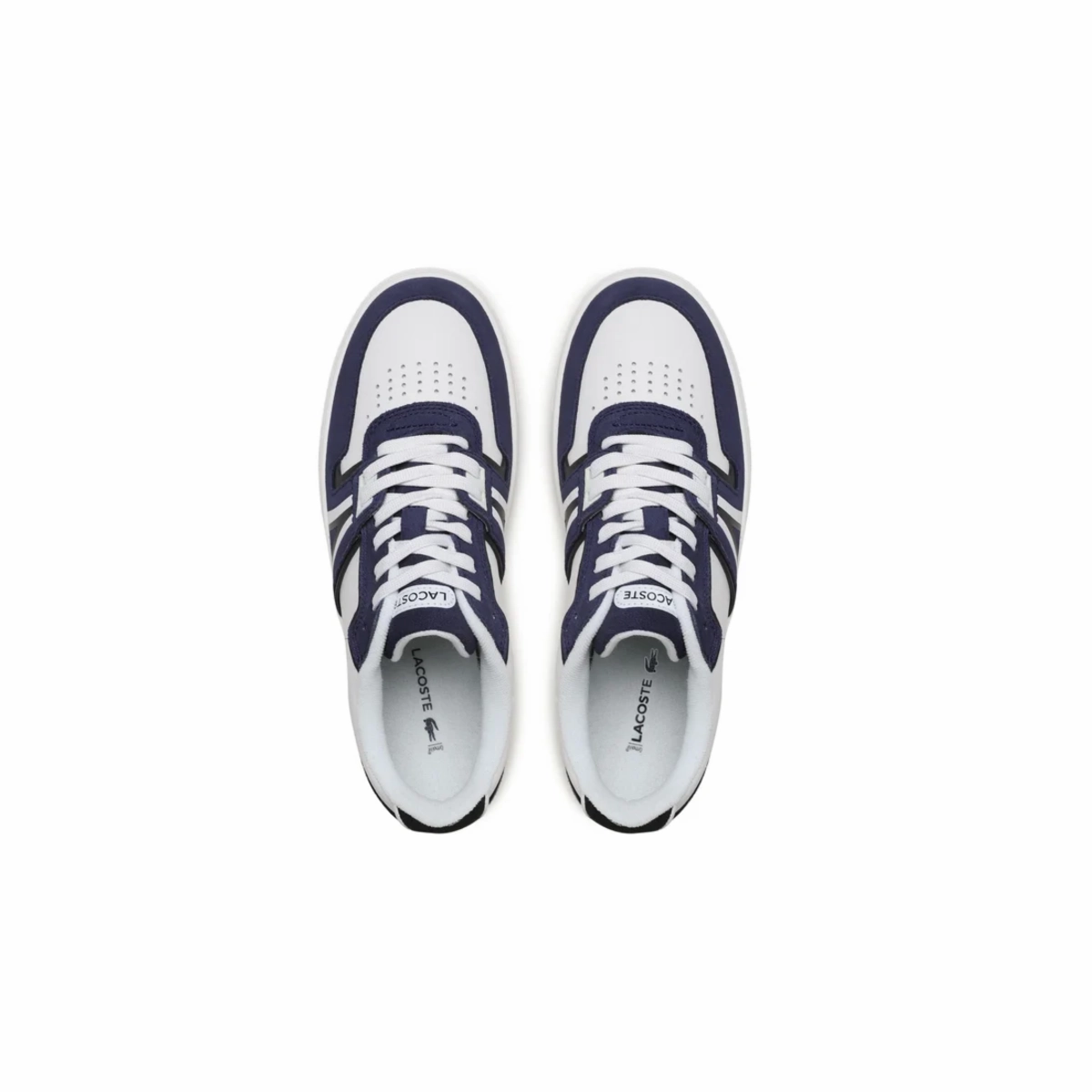 LACOSTE 7-45SMA0036042 L001 123 MN'S (Medium) White/Navy Leather & Synthetic Lifestyle Shoes School Go