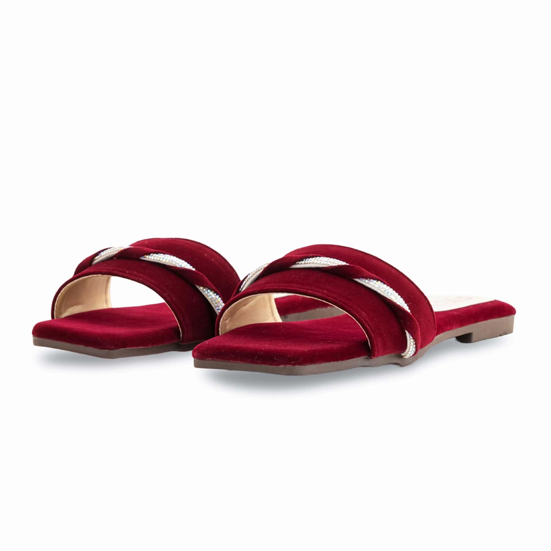 Sans Slippers Maroon Casual Slipper For Ladies CL1973