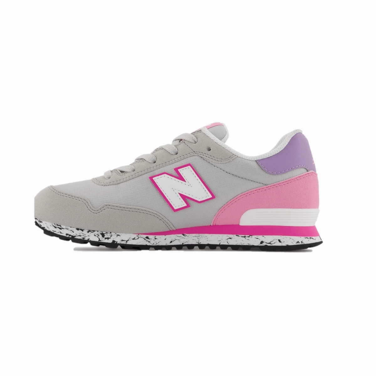 Toe Space Shady Run NEW BALANCE GC515DK-W 515 v1 JR'S (Wide) Rain Cloud Suede Running Shoes