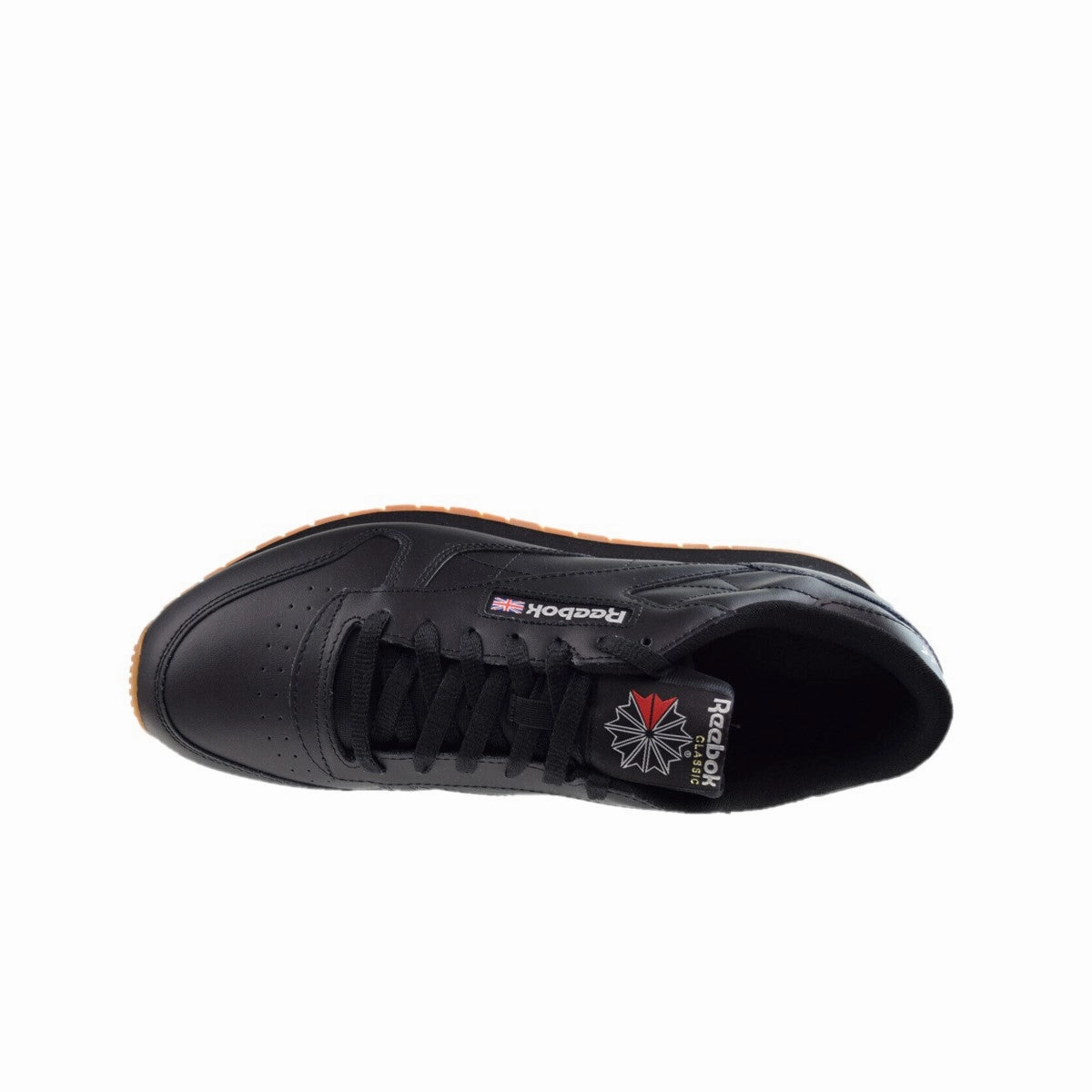 REEBOK GY0954 (100008493) CLASSIC LEATHER MN'S (Medium) Black/Grey/Gum Leather Lifestyle Shoes Concert Style Stone Walk