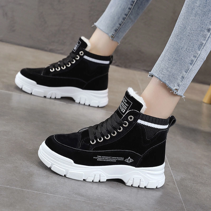 Allwanna  Ladies Casual Shoes Lace-Up Fashion Sneakers Platform Snow Boots Winter Women Boots Warm Plush Women's Shoes  Zapatos De Mujer Ara Snow Boots