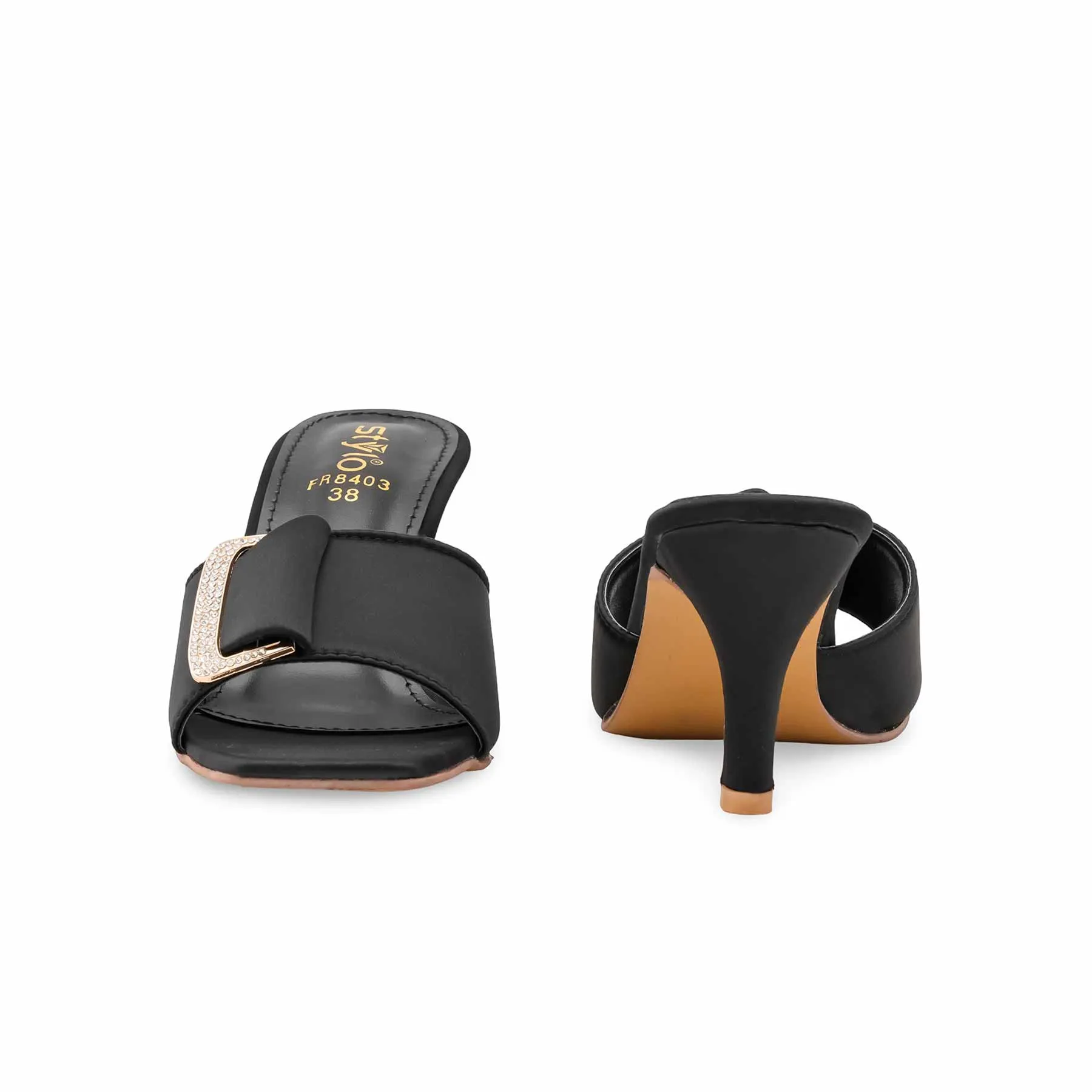 Belgian Slippers Black Formal Women Slipper FR8403