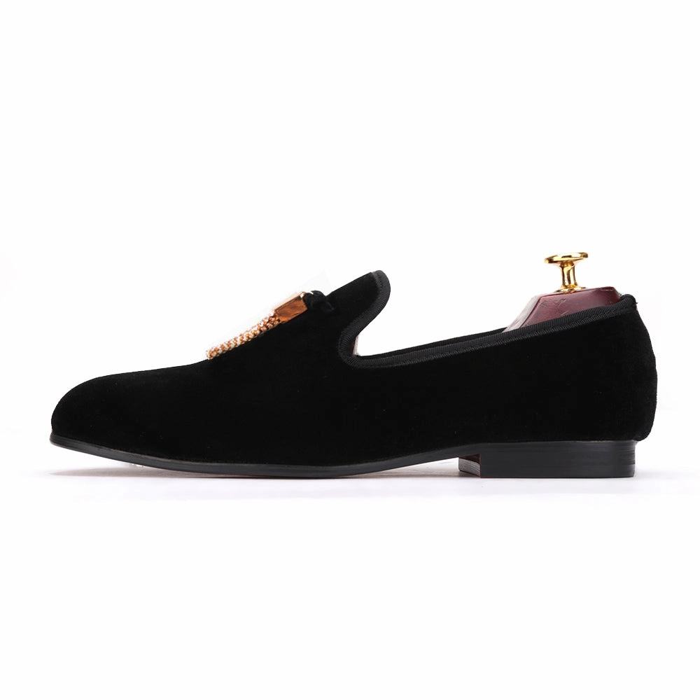 Canal Loafers OneDrop Handmade Men Velvet And Crystal Tassel Wedding Party Prom Loafer