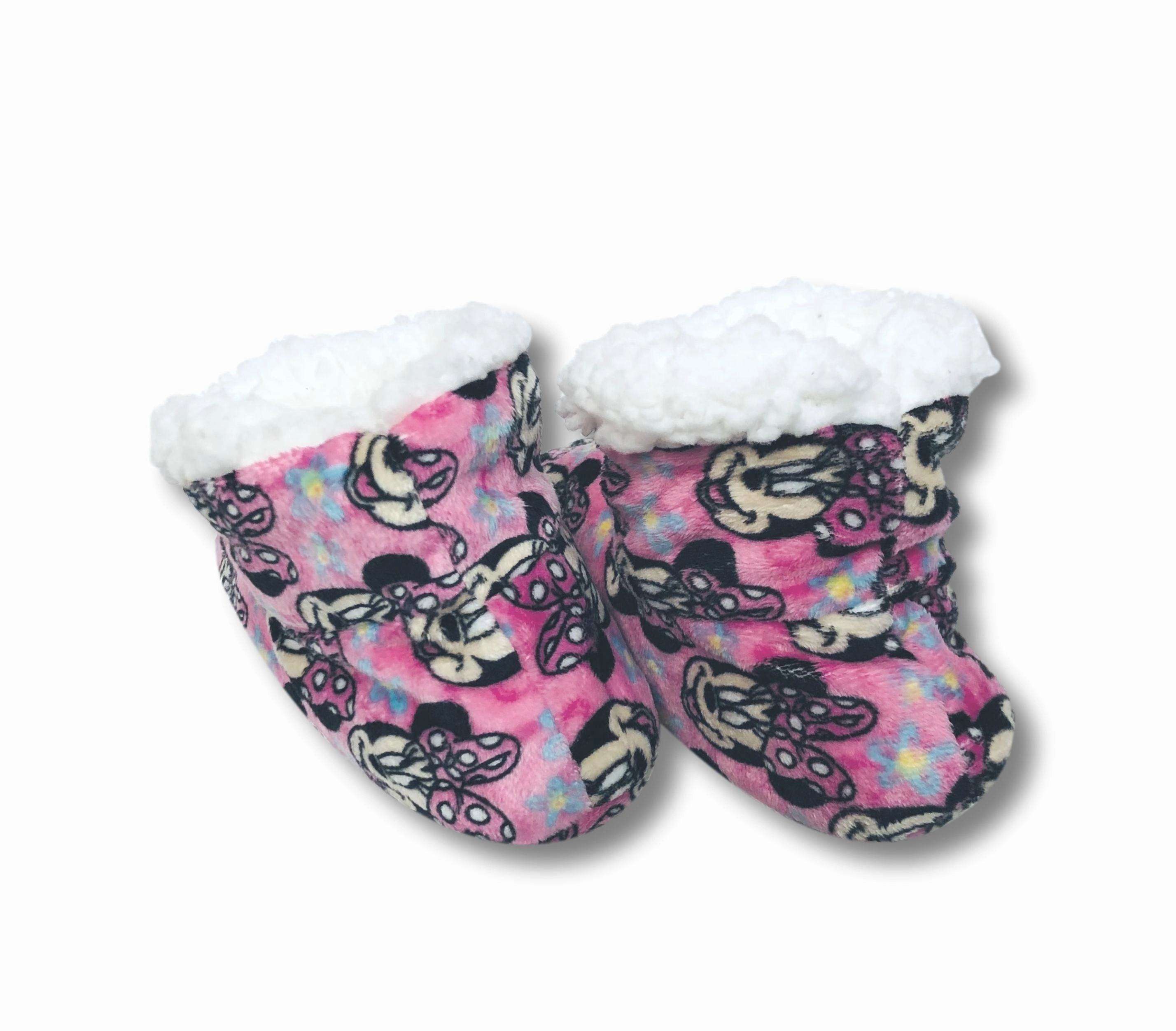 Minnie Mouse Toddler Slippers Fuzzy Slipper Booties for Girls Steel Toed Slippers