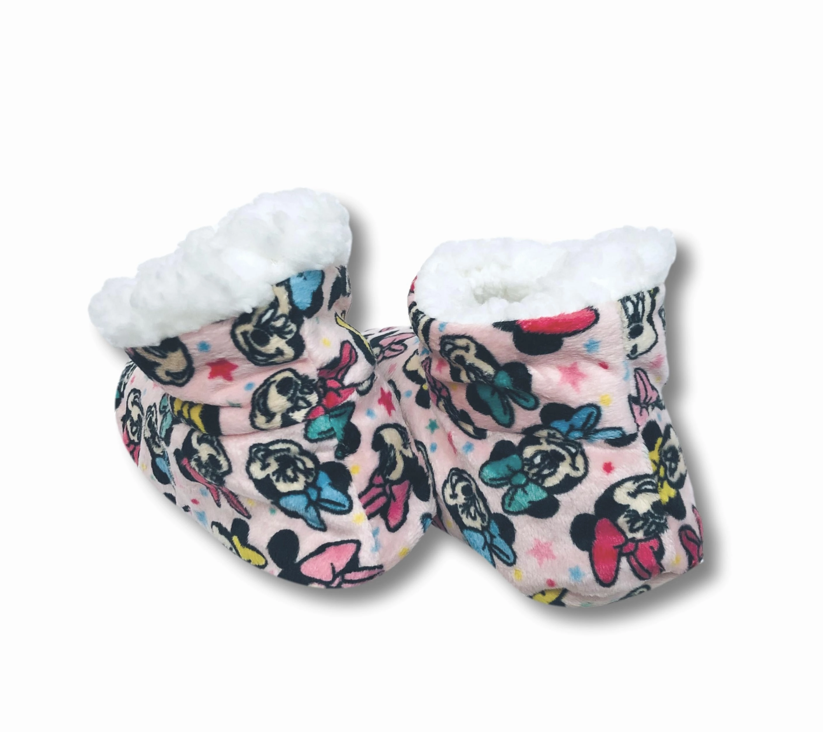 Bubbles Slides Minnie Mouse Toddler Slippers Fuzzy Slipper Booties for Girls