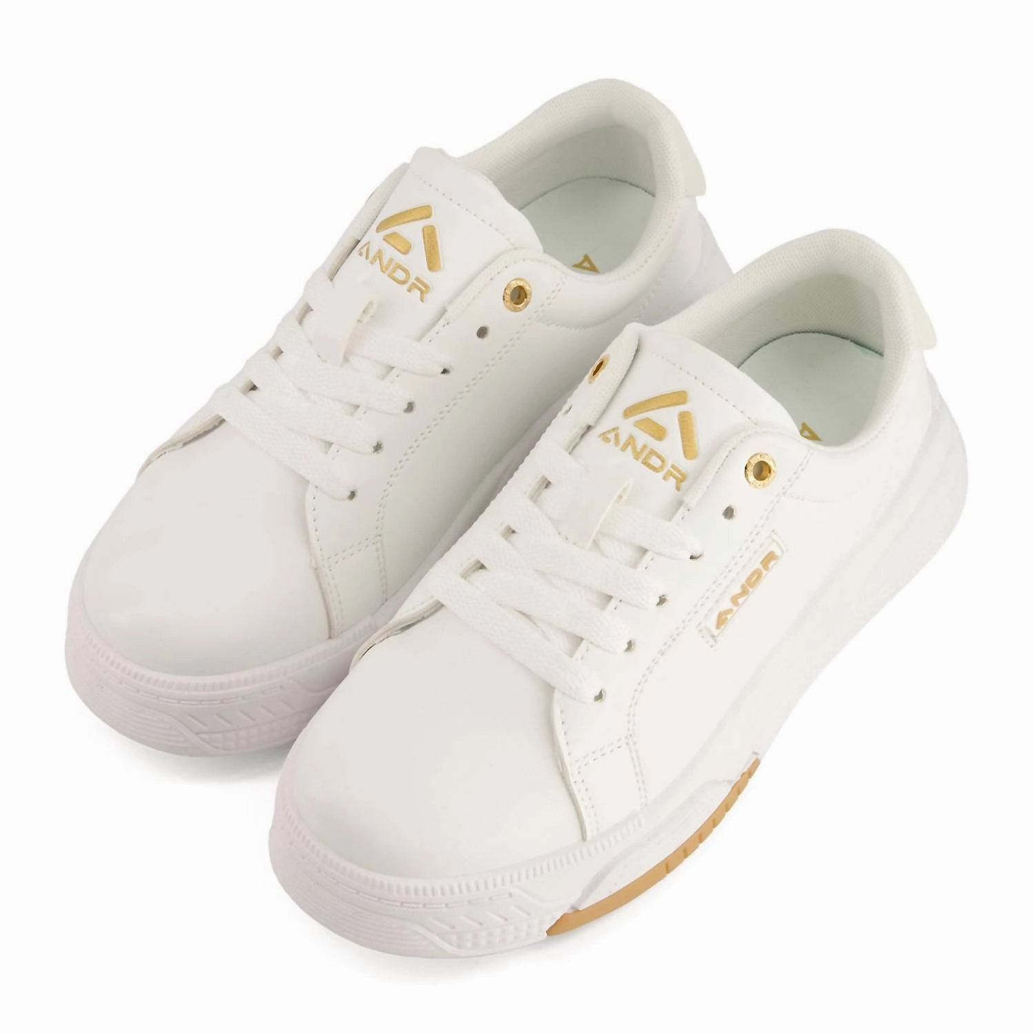 Andrea - Women's Casual Sneakers With Golden Accent Sneakers Club