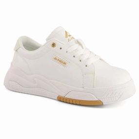 Andrea - Women's Casual Sneakers With Golden Accent Club C Grounds Sneakers