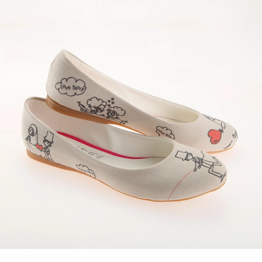 Soft Neutral Cute Couple Ballerinas Shoes 1126