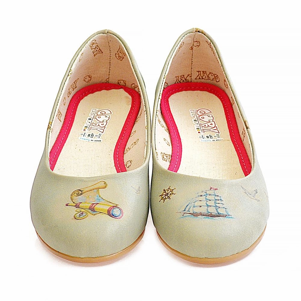 Ship and Travel Ballerinas Shoes 1082 Pastel tone Removable insole