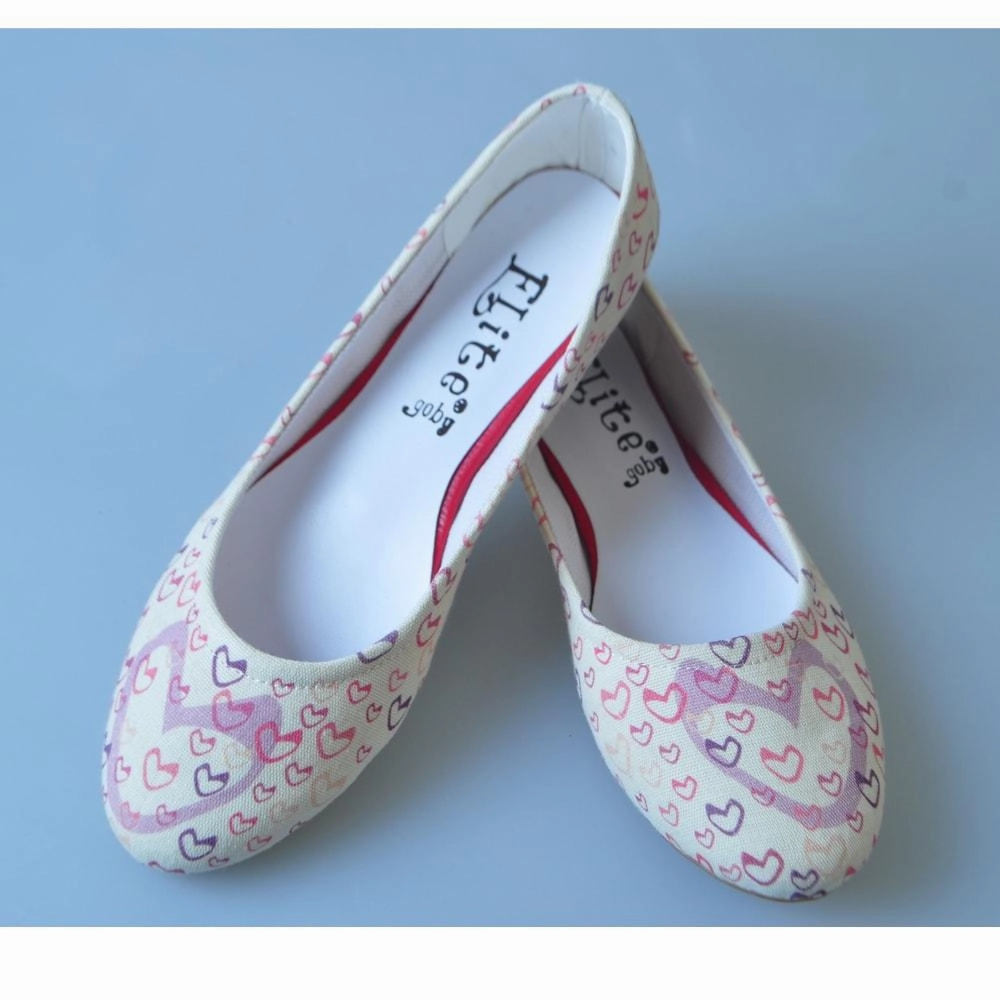 Cute Hearts Ballerinas Shoes 1112 Comfort Enhancement Spanish Bold