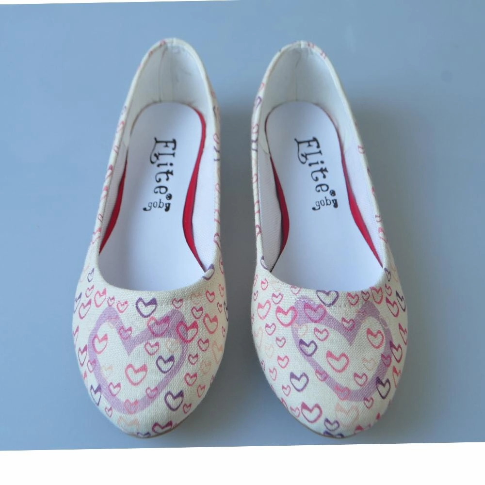 Cute Hearts Ballerinas Shoes 1112 Street Ball Running