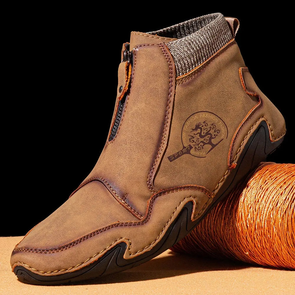 Microfiber Leather Ankle Boots for Men  Stylish & Comfortable