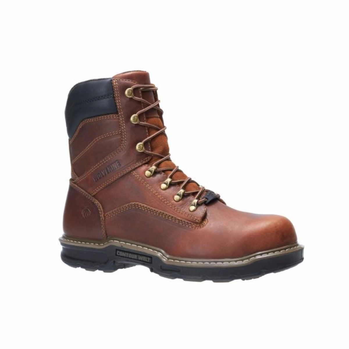 Full Support Secure fit WOLVERINE W191068-EW RAIDER II 8" CT MN'S (Extra Wide) Peanut Leather Work Boots