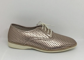 Route Walk Rollie Derby Punch Rose Gold Leather