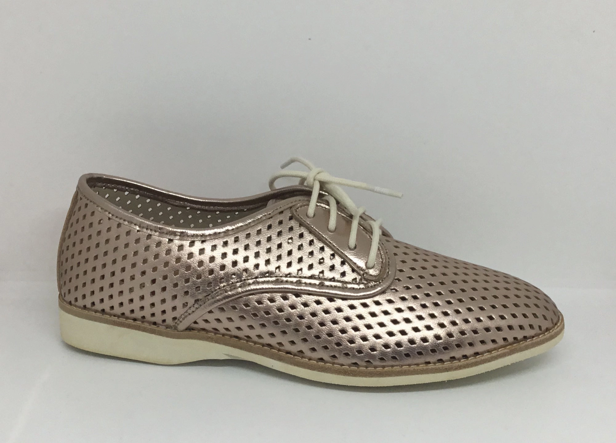 Range Step Rollie Derby Punch Rose Gold Leather