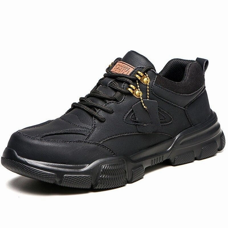 American Made Square Toe Work Boots Anti-Smash Ankle Length Boots For Men