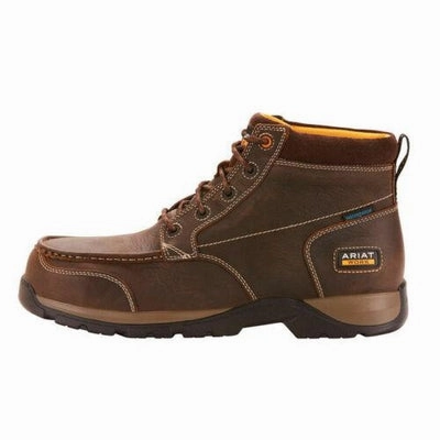 Ariat 10024953 Men Edge LTE Chukka H2O Comp Toe Dark Brown Work Boots Union Made Work Boots