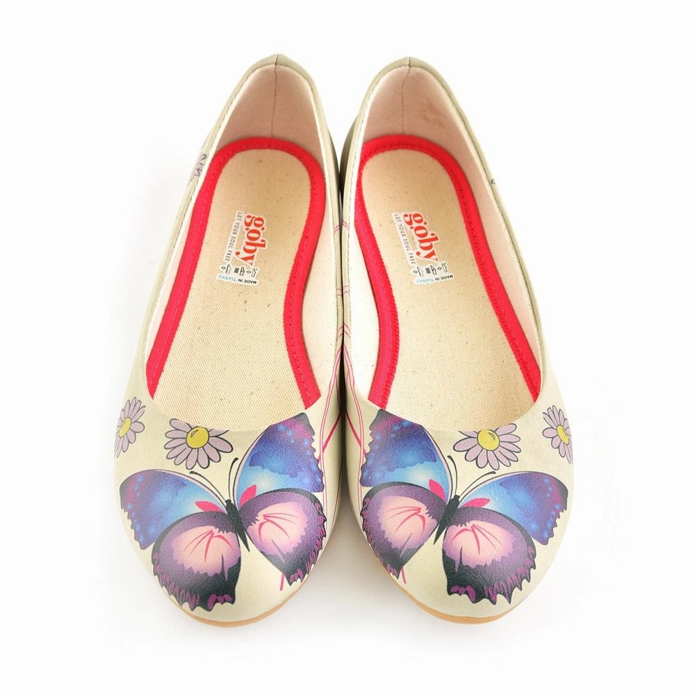 Daisy and Butterfly Ballerinas Shoes 1028 Party Mood Global Fit
