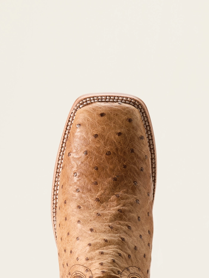 Best Work Boots For Tradesmen Ariat 10053580 Mens Rio Full Quill Ostrich Cowboy Boot Honey Tan