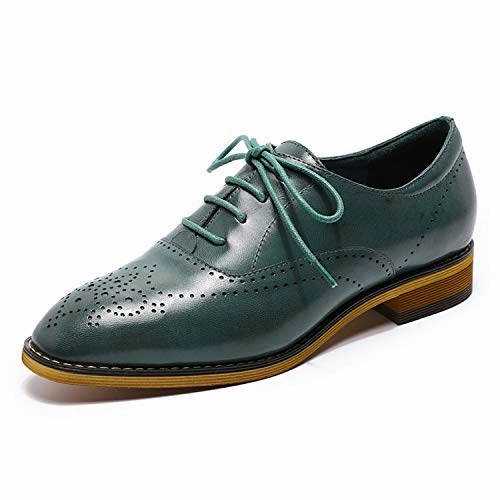 MIKCON Women's Leather Lace up Oxfords Wingtip Brogue Flats Saddle Shoes for Girls Asics Gel Lyte Iii Shoes