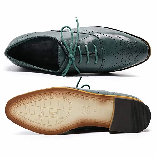 Asics Shoes 4e MIKCON Women's Leather Lace up Oxfords Wingtip Brogue Flats Saddle Shoes for Girls