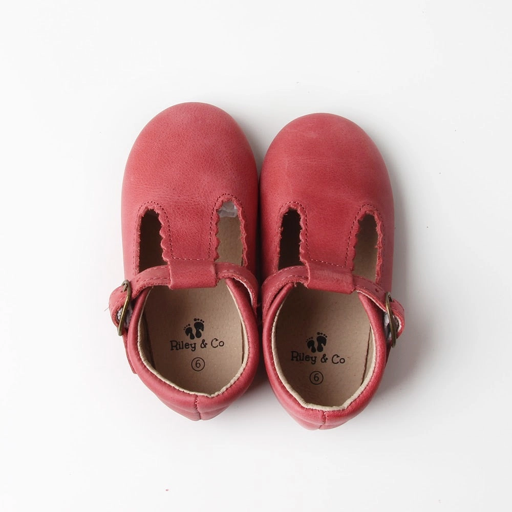 Asics Shoe Laces Length Riley T-Straps -  Oil Waxed - Rothko Red Scalloped