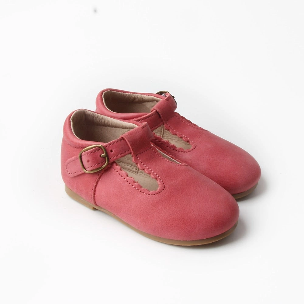 Riley T-Straps -  Oil Waxed - Rothko Red Scalloped Asics Gel Quantum 90 Running Shoes