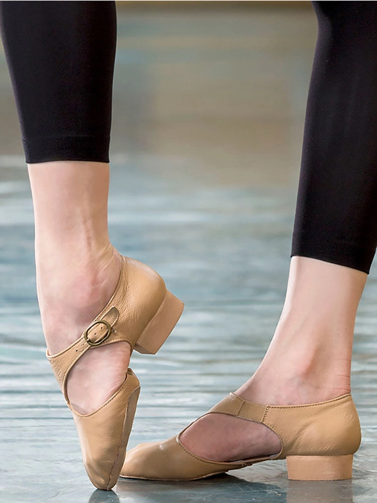 Asics Tennis Shoes Europe Soft Sole Leather Jazz Shoes Low Heel Shape Shoes