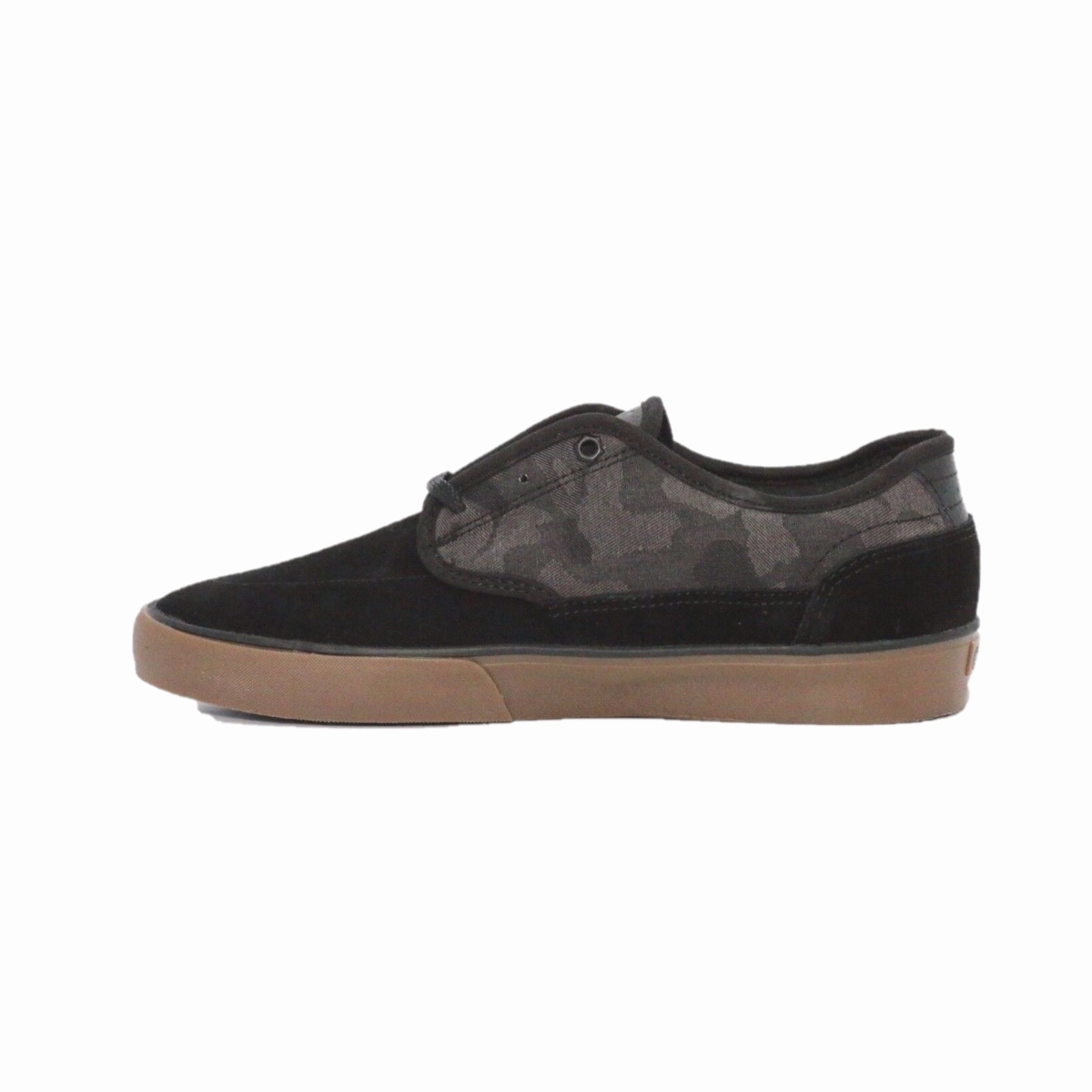 CIRCA 100055-BKCG ESSENTIAL MN'S (Medium) Black/Camo/Gum Canvas Skate Shoes Green Leaf Calm Step