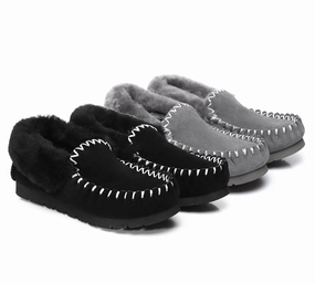 Havaiana Slides AUSTRALIAN SHEPHERD UGG Slippers Kids Sheepskin Wool Ankle Popo Moccasins