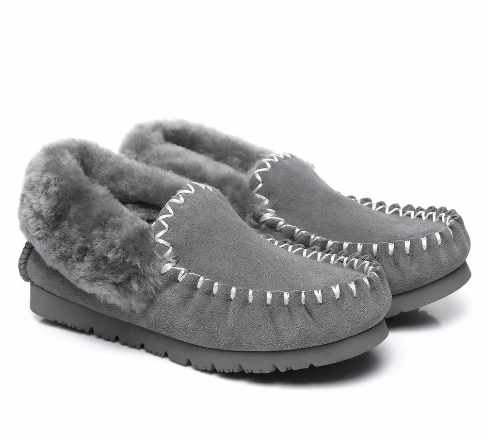 AUSTRALIAN SHEPHERD UGG Slippers Kids Sheepskin Wool Ankle Popo Moccasins Frontier Rooms Slippers