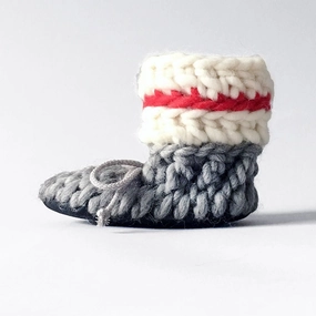 Gothic Slippers Baby and Kids Wool Booties - Sock Monkey