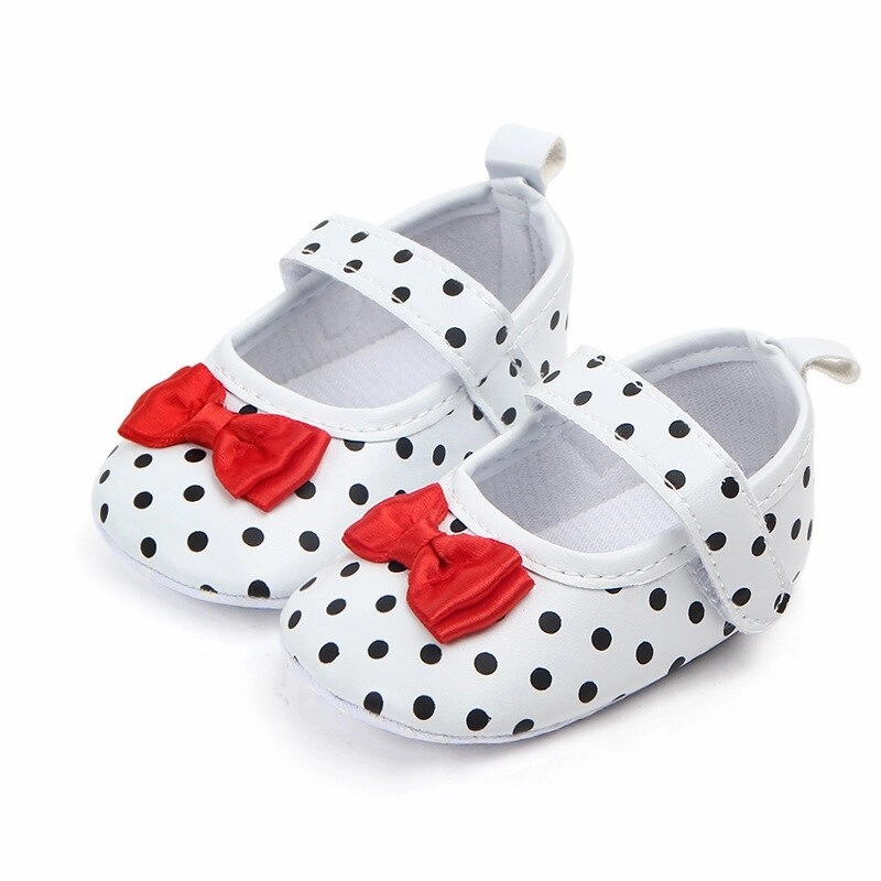 Baby Girl Anti-slip Polka Dot First Walkers/Shoes Washing Asics Shoes