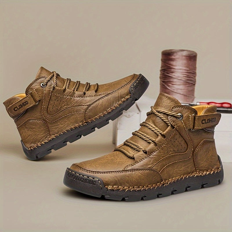 BACKWOODS | Men's High-Top Comfortable Ankle Boots Waterproof Met Guard Western Work Boots