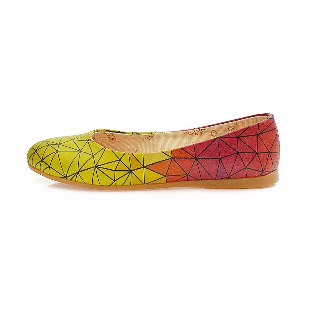 Eva Midsole mesh construction Yellow Red Prismas Ballerinas Shoes 1098