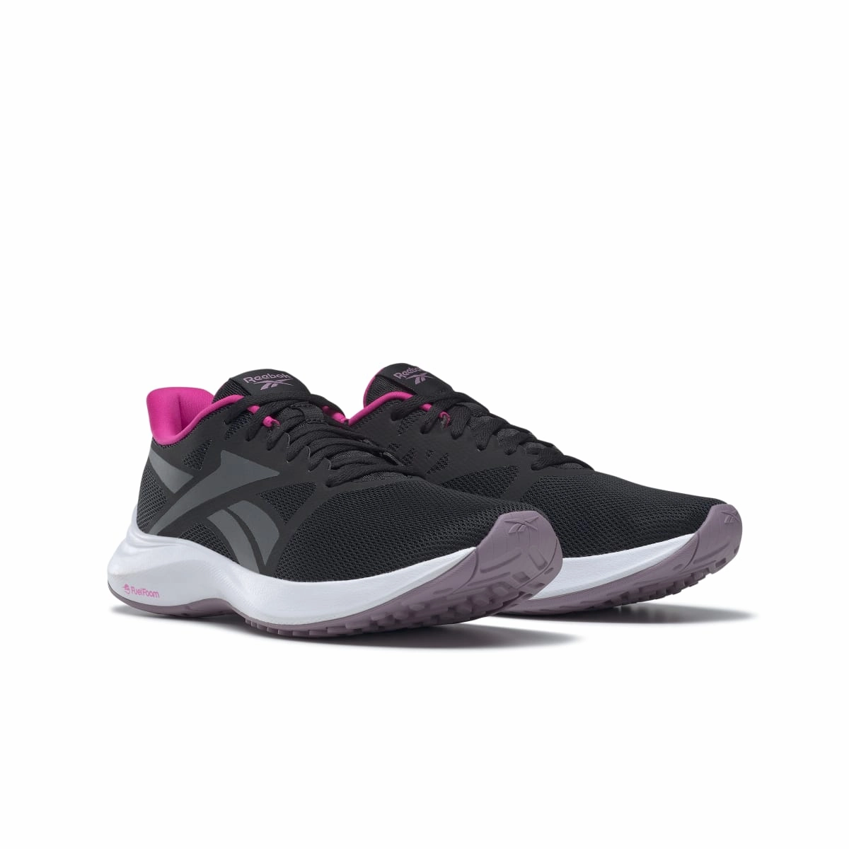 REEBOK GY4086 RUNNER 5.0 WMN'S (Medium) Black/Grey/Lilac Mesh Running Shoes Soft Padding