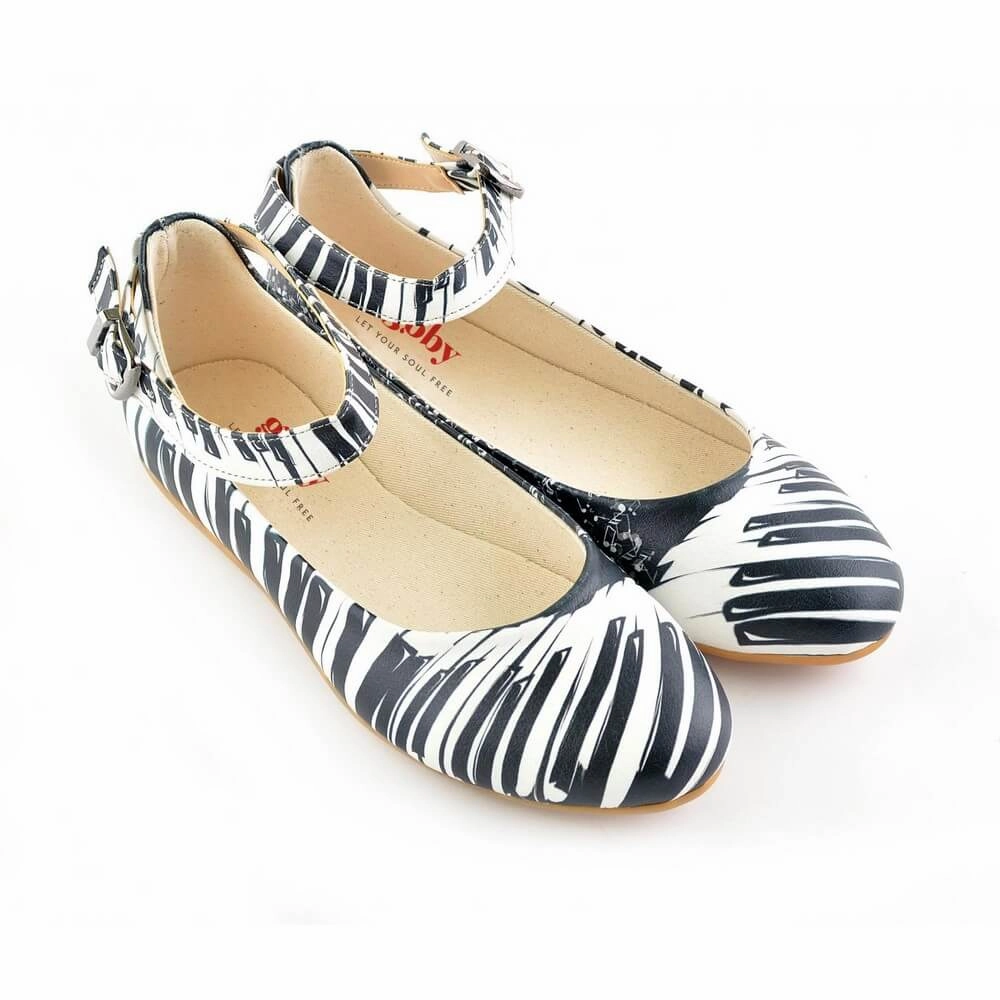 Ballerinas Shoes GRKB104 Cyber Mode Red Glow