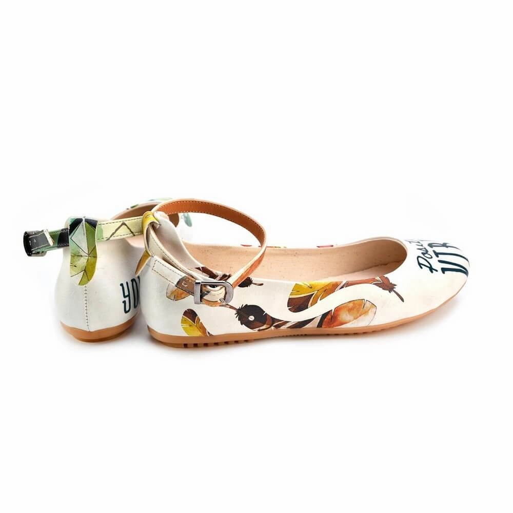 Ballerinas Shoes GRKB107 Gold Tone