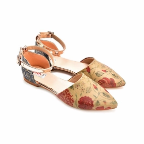 Zip Up soft pastel Ballerinas Shoes YSB102