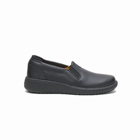 Snow Explorer CATERPILLAR P51048-M PRORUSH SR  SLIP ON WP WMN'S (Medium) Black Leather Work Shoes