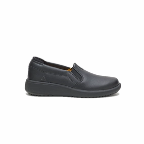 Snow Explorer CATERPILLAR P51048-M PRORUSH SR  SLIP ON WP WMN'S (Medium) Black Leather Work Shoes