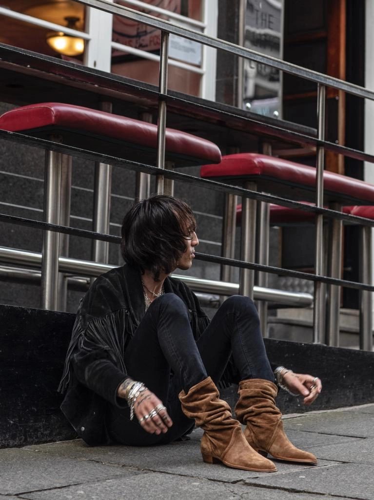 Tricker Boots KEITH ROLL DOWN BOOTS IN ROCK SUEDE