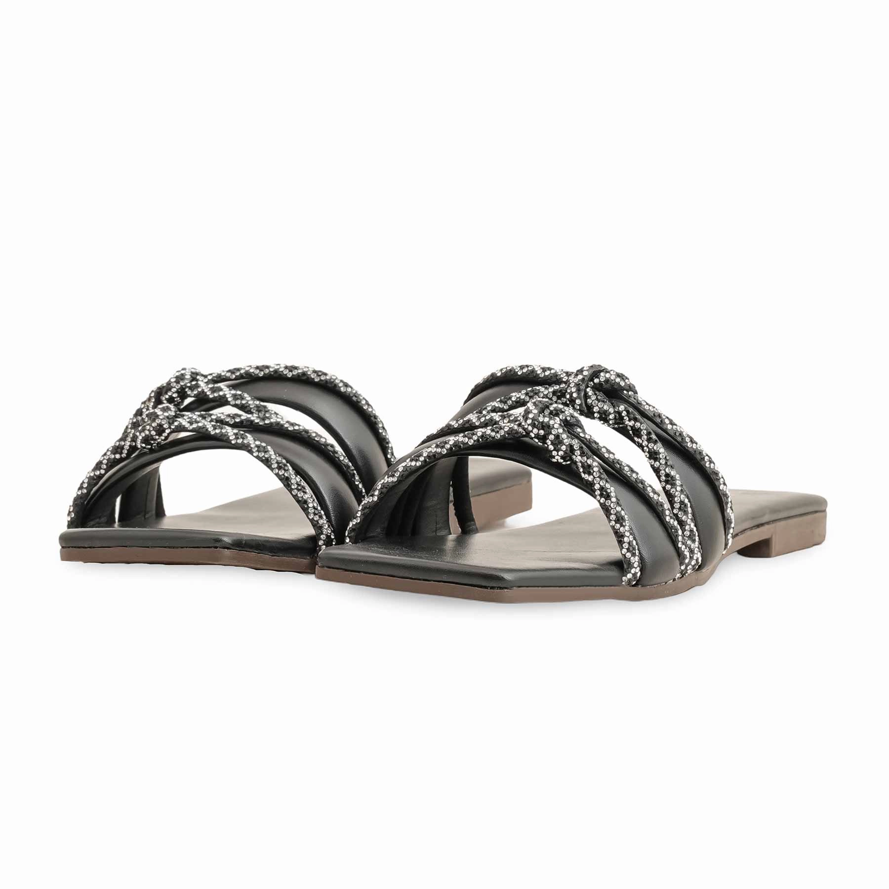 Black Casual Slipper For Women CL1964 Salomon Snowclog Slippers